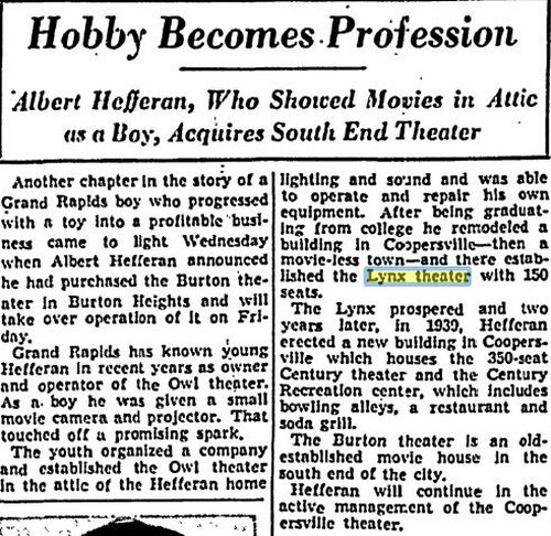 Lynx Theatre - March 1943 (newer photo)